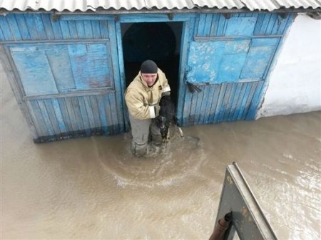 В Карагандинской области река затопила 26 жилых домов (фото)