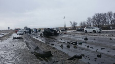 Полиция назвала причину ДТП на трассе Костанай-Рудный, где столкнулись 4 автомобиля