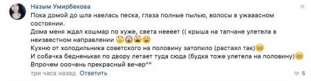 Очевидцы: Из-за страшного урагана по улицам Тараза летали собаки (фото)