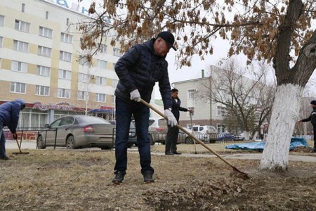 Двухмесячник по саночистке начался в Костанае с общегородского субботника